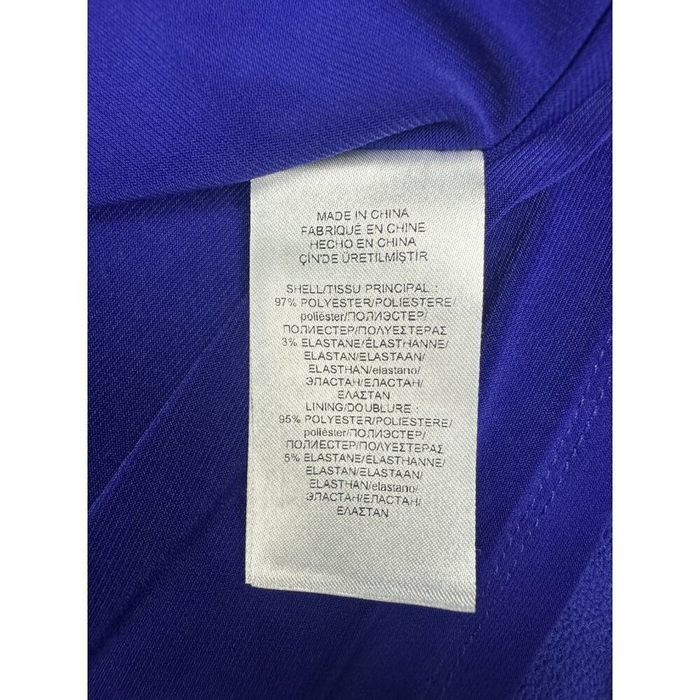 Lauren Ralph Lauren Elbow Ruffle Sleeve Dress in Royal Purple Size 12 - Picture 5 of 15